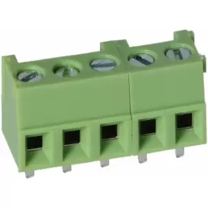 image of Truconnect - 211824 3.81mm 5 Way Low Profile Rising Clamp Terminal Block