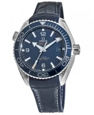 Image of Omega Seamaster Planet Ocean 600M 43.5mm Blue Dial Leather Strap Mens Watch 215.33.44.21.03.001 215.33.44.21.03.001