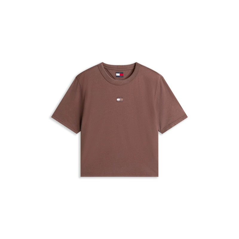 Image of Tommy Jeans Logo T-Shirt Black Walnut female 8 (XS)