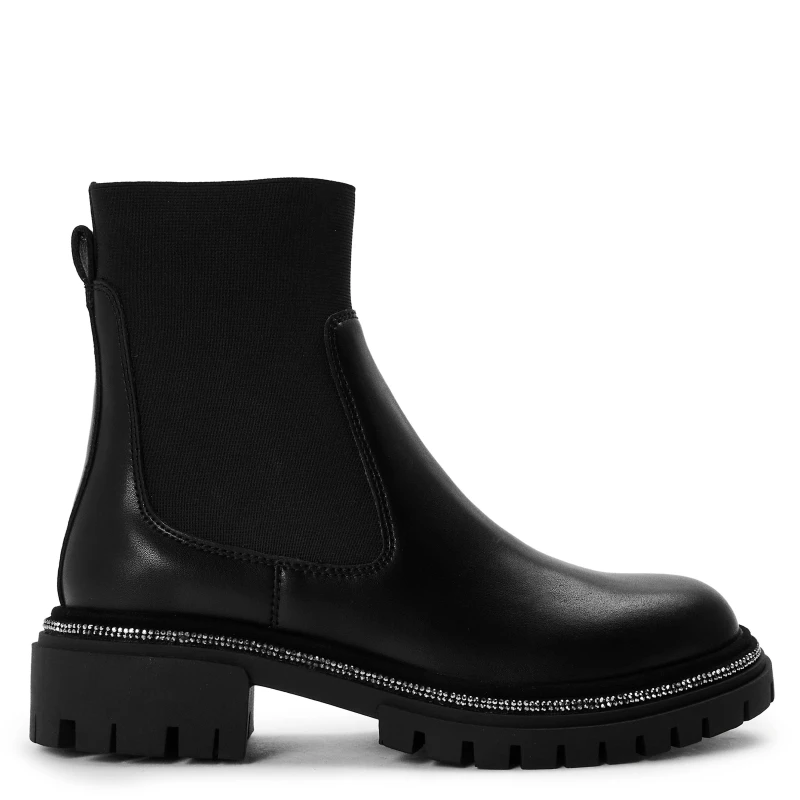 Image of Steve Madden Womens Ankle Heeled Boots Black Lthr female 3 (36)
