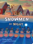 Image of snowmen at night