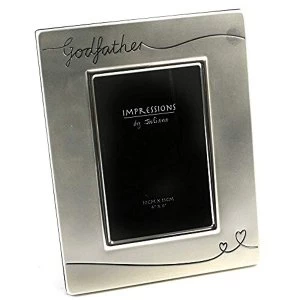 Image of 4" x 6" - Celebrations Silver Plated Godfather Photo Frame