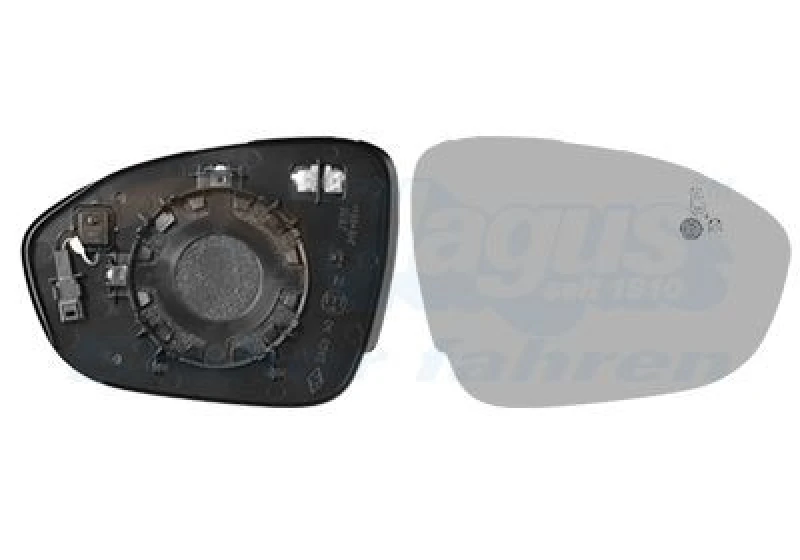 Image of VAN WEZEL Wing mirror glass VAN WEZEL 1510836