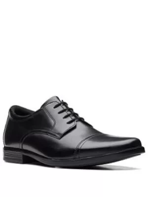 Image of Clarks Howard Cap Shoes, Black, Size 10, Men