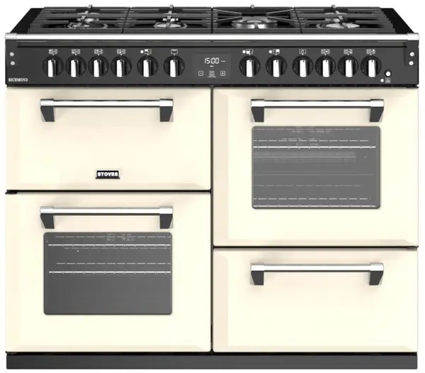 Image of Stoves Richmond ST RICH S1100DF MK22 CC 100cm Dual Fuel Range Cooker - Cream - A Rated