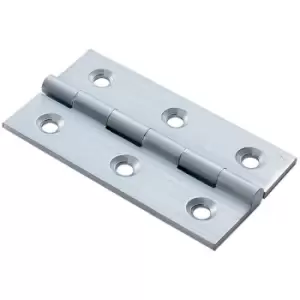 image of Carlisle Brass - Cabinet Hinge 64mm x 35mm 2mm - Satin Chrome - Pack of 2 - Silver