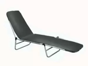 image of Light Weight Folding Textoline Sun Lounger / Sunbed in Black