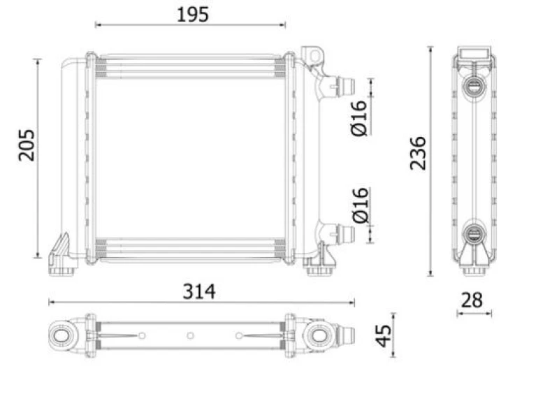 Image of Engine radiator MAHLE CR 2642 000P