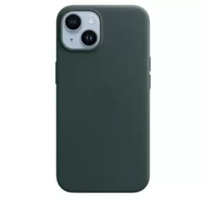 image of Apple iPhone 14 Leather Case with MagSafe Forest Green MPP53ZM/A