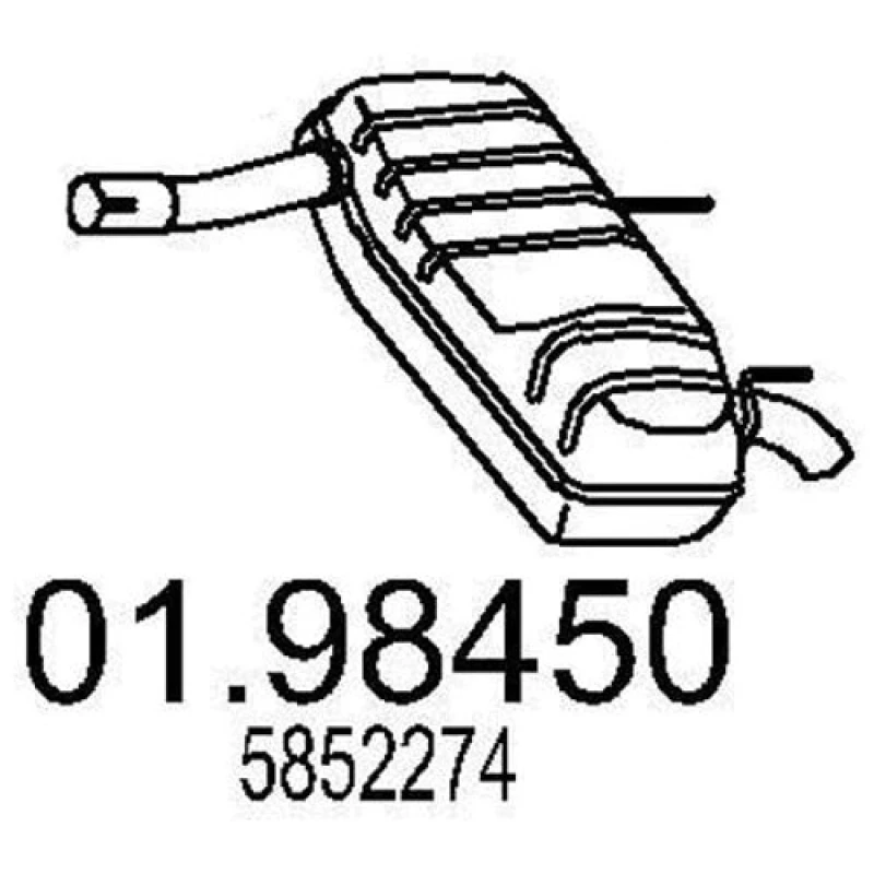 Image of MTS 01.98450 Rear silencer End Silencer (3437)