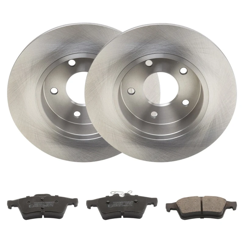 Image of RIDEX 3405B3354 Brake disc and pads set Rear Axle, Brake Disc Type: Solid, excl. wear warning contact Brake Set,disc brakes (3405)