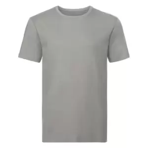 Image of Russell Mens Organic Short-Sleeved T-Shirt (XXL) (Stone)
