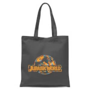 Image of Jurassic Park Logo Tropical Tote Bag - Grey