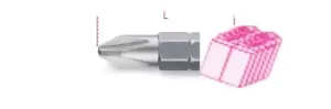 Image of Beta Tools 861 PH/C0 1x 1/4" Hex Drive Phillips Bit PH0 x 25mm