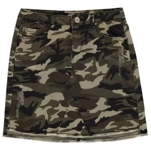 image of Firetrap Camo Stretch Mini Skirt Junior Girls - Camo