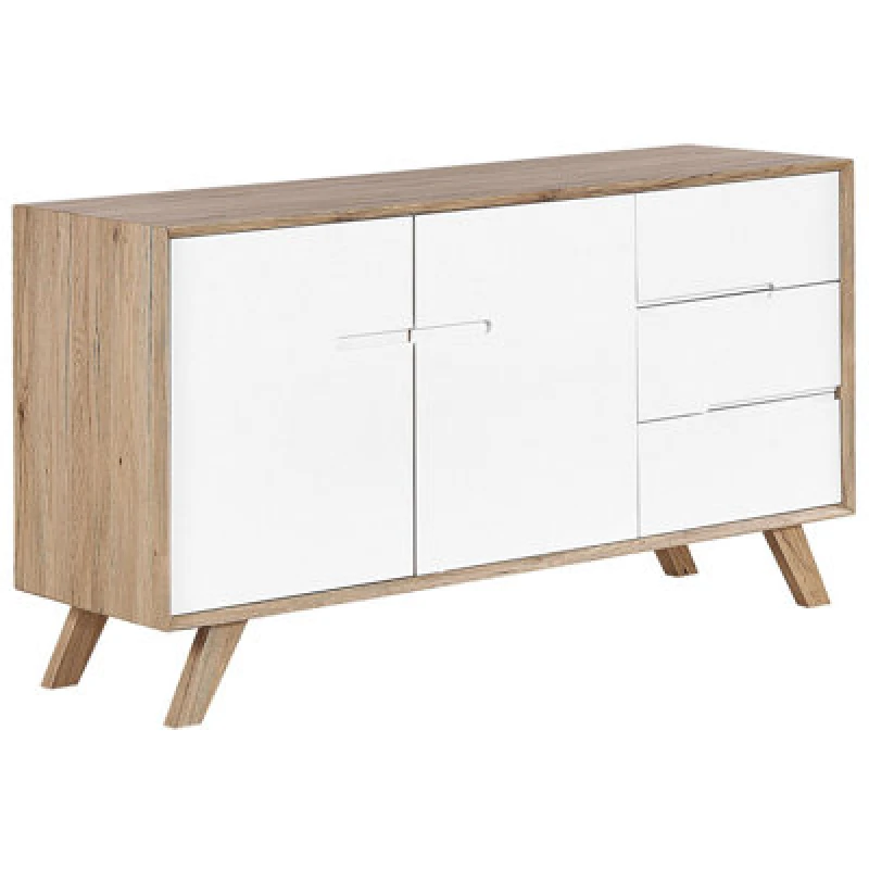 Image of Beliani 2 Door Sideboard Forester Brown/ White