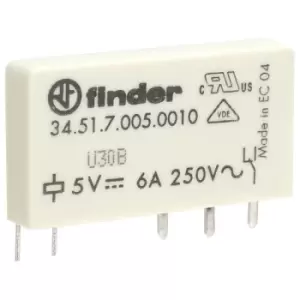 Image of Finder 34.51.7.005.0019 5V Relay (Slim) SPDT 6A 34.51