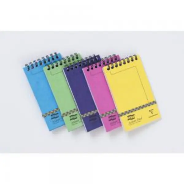 image of Europa Clairefontaine Europa Minor Pad Wirebound Pressboard Cover Ruled 120 Pages Assorted Colours (Pack 20) 3151Z 3151Z