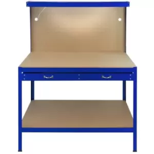 image of Monster Shop Blue Workbench with Pegboard and Light