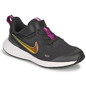 Nike REVOLUTION 5 SE PS Girls Childrens Shoes Trainers in Black