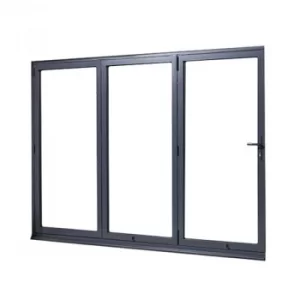 Image of LPD AluVu External Folding Sliding Door Set 3000mm 3+0 Configuration Grey Right Handed