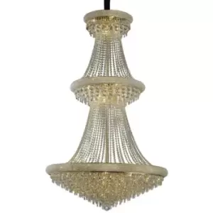 Large Chandelier Alexandra Gold 37 bulbs 214cm