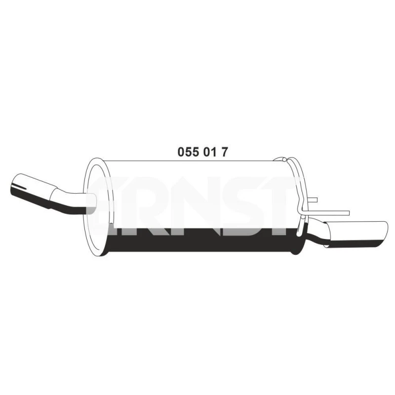Image of ERNST 055017 Rear silencer End Silencer (3437)