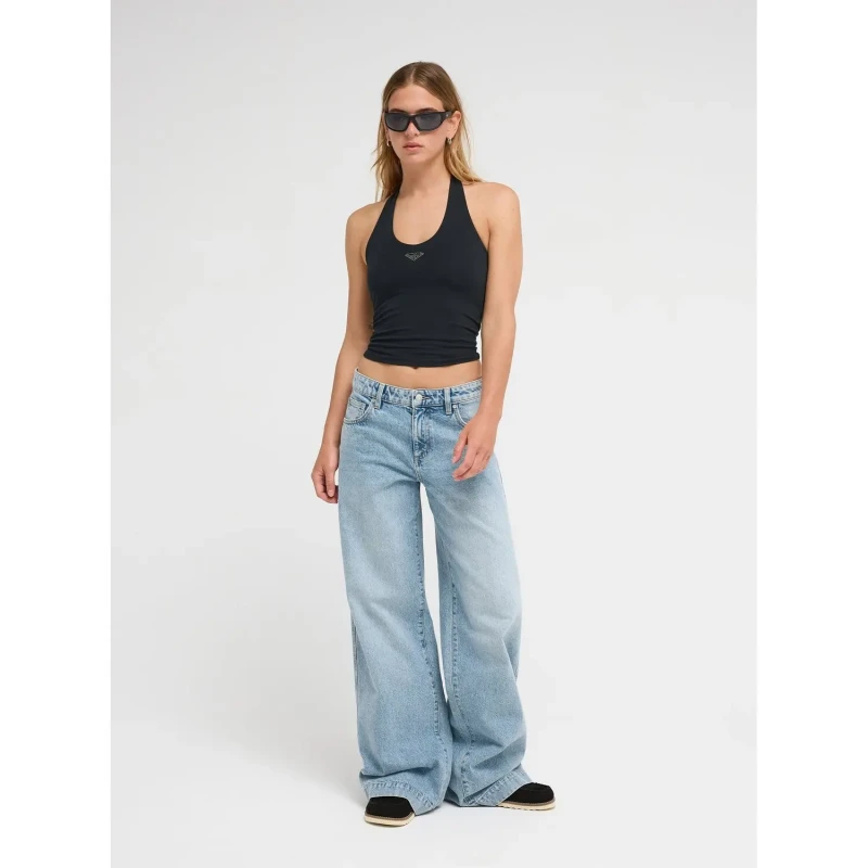 Image of Roxy Wide Leg Womens Jeans Roxy Sun And Done Bleu Female 42