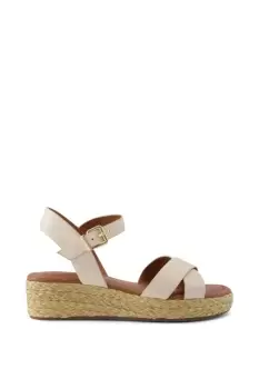 image of Wide Fit 'Linnie' Leather Sandals