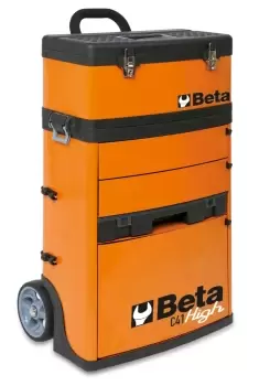 Image of Beta Tools C41H-Y Tall Tool Trolley with 2 Detachable Modules Yellow 041000012
