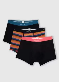 Image of Paul Smith Mens 3 Pack Trunks In Black Multi