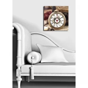 image of 2828CS-4 Multicolor Decorative Canvas Wall Clock