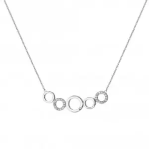 image of Sterling Silver White Topaz Balance Necklace DN164