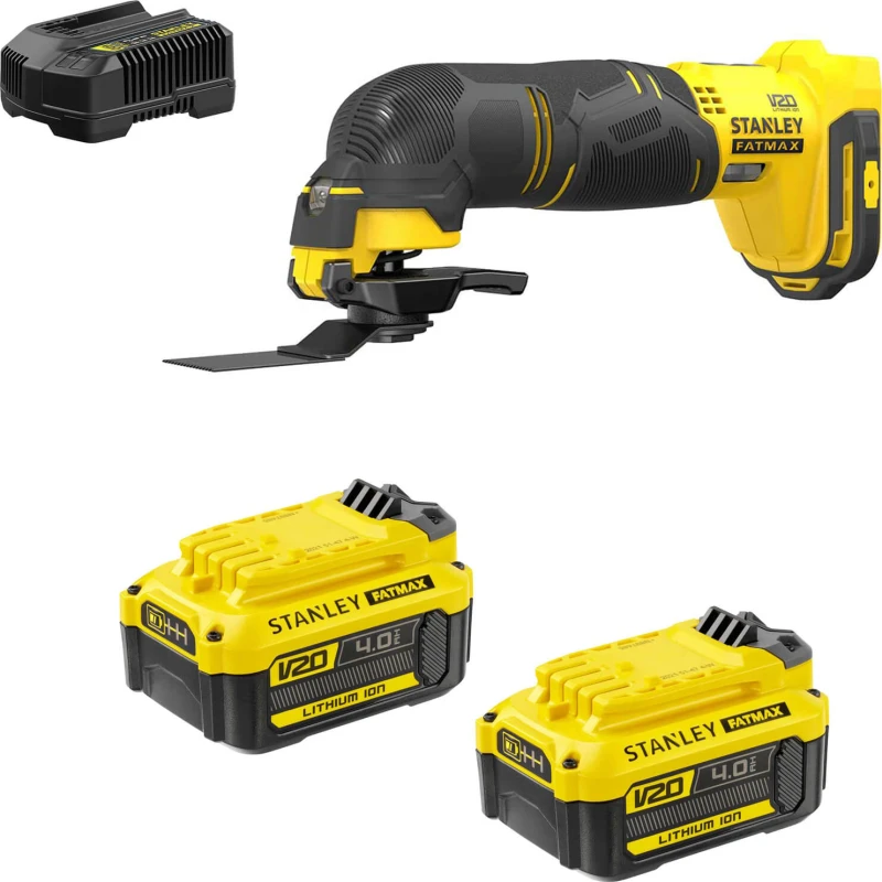 Image of Stanley Fatmax V20 SFMCE500 18v Cordless OIS Oscillating Multi Tool SFMCE500M2K Batteries: 2 x 4ah Li-ion