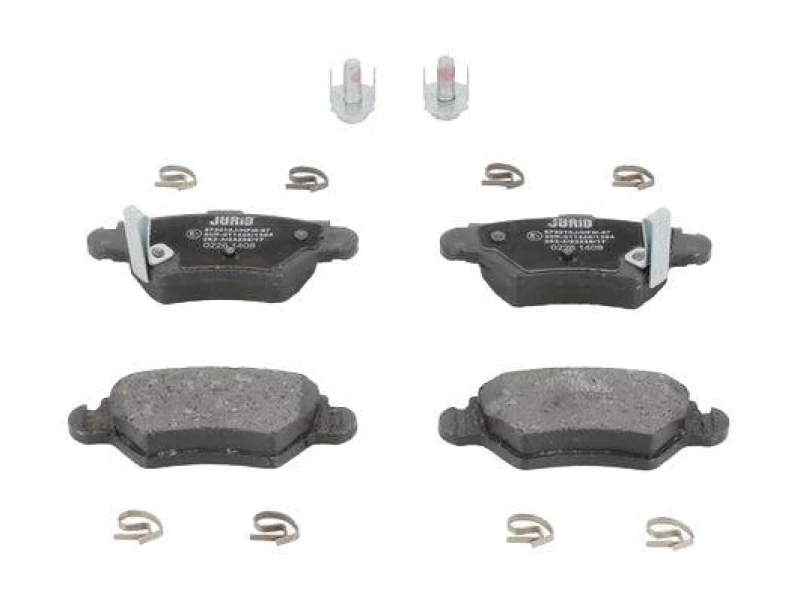 Image of JURID 573010J Brake pad set with acoustic wear warning, with accessories Brake Pad Set,disc brake (402)