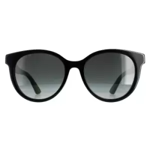 image of Round Black With Green and Red Grey Gradient GG0702SKN Sunglasses