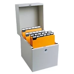 Image of Exacompta File Box 54711E Grey Metal 217 x 195 x 142 mm