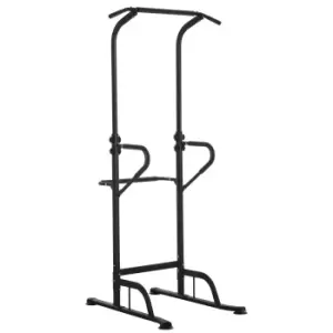 image of HOMCOM Pull Up Bar Multi-Function Height Adjustable Power Tower Dip Station Equipment