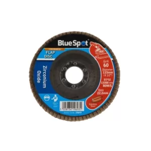 Image of 115MM (4.5") 60 Grit Zirconium Oxide Flap Disc