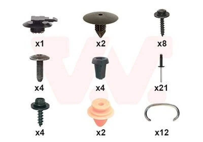 Image of VAN WEZEL Mounting Kit, bumper VAN WEZEL 1528794