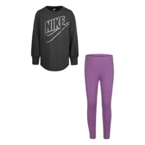 image of Nike Crew T Shirt & Leggings Set Infant Girls - Purple