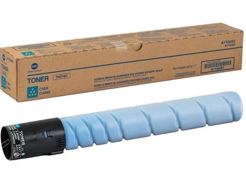 Image of Konica Minolta TN-221C Cyan Toner Cartridge - A8K3450 (Original)