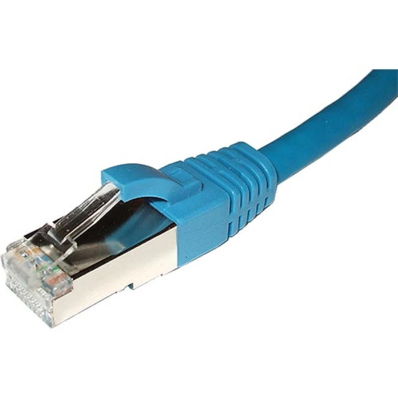 Image of Cablenet 0.5m Cat6 RJ45 Blue F/UTP LSOH 26AWG Snagless Booted Patch Le