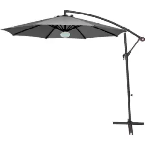 Image of Groundlevel Bluetooth Banana Parasol - Grey