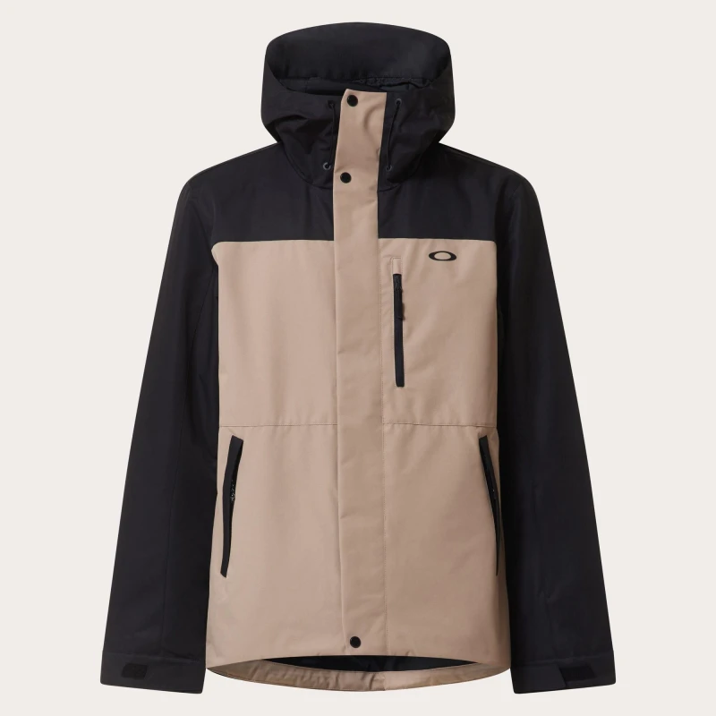 Image of Oakley Mens Westview Technical Streamlined Fit Ski Jacket Pebble male X Large