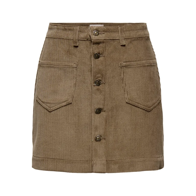 Image of Only Velvet skirt high waist woman Only Amazing Marron Female XS