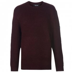 image of Firetrap XL Ramble Knit Jumper Mens - Burgundy