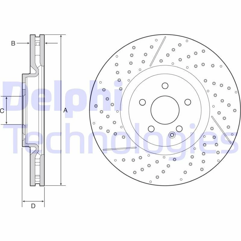 Image of DELPHI Brake disc DELPHI BG9229C
