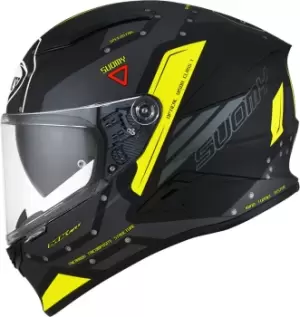 Image of Suomy Speedstar Airplane Helmet, black-yellow, Size L, black-yellow, Size L