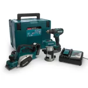 image of Makita DLX3116TJ LXT Triple Kit 18V 2 x 5.0AH Li-Ion